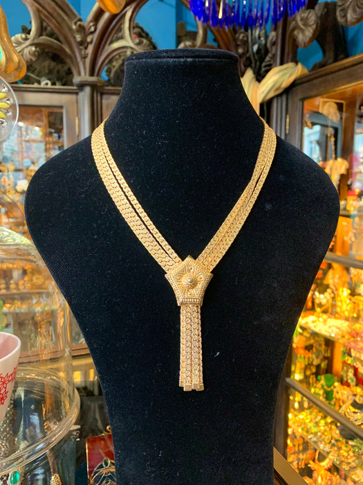 Kramer Vintage Gold Tassell Necklace