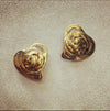 Chanel heart vintage clip on gold earrings - The Hirst Collection