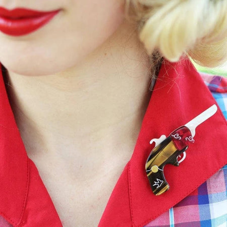 Erstwilder Reach for the sky gun brooch - The Hirst Collection