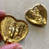 Yves Saint Laurent Vintage Gold Heart Earrings - The Hirst Collection