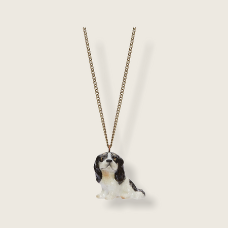 Black King Charles Spaniel dog Pendant by And Mary - The Hirst Collection