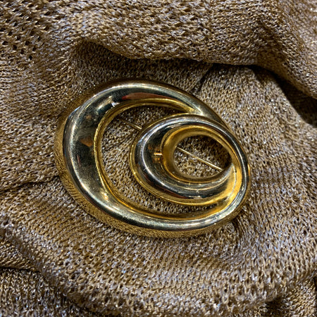 Givenchy Gold Swirl brooch - The Hirst Collection