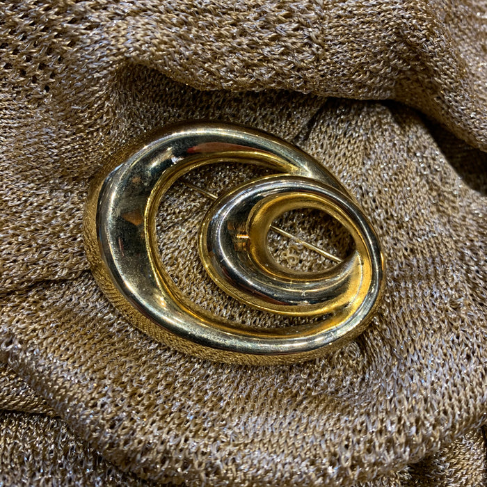 Givenchy Gold Swirl brooch - The Hirst Collection