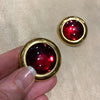 Yves Saint Laurent Red Disc clip on earrings - The Hirst Collection