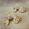 Lacroix Pearl Heart Bow Earrings - The Hirst Collection