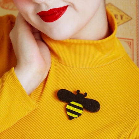 Erstwilder Babette Bee brooch 2019 - The Hirst Collection