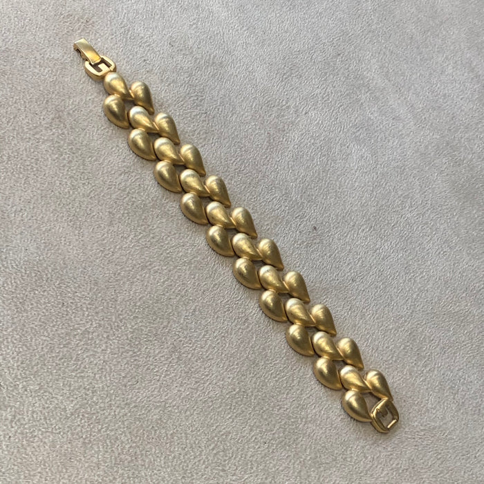 Givenchy Matt gold bracelet woven raindrops - The Hirst Collection