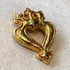French Vintage heart crown brooch in Lacroix style - The Hirst Collection