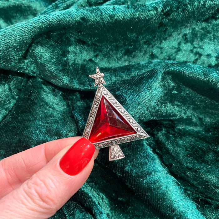 Art Deco style Christmas tree brooch by Sphinx