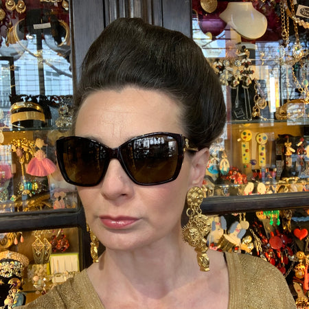 Edouard Rambaud Gold chandelier clip on charm earrings - The Hirst Collection