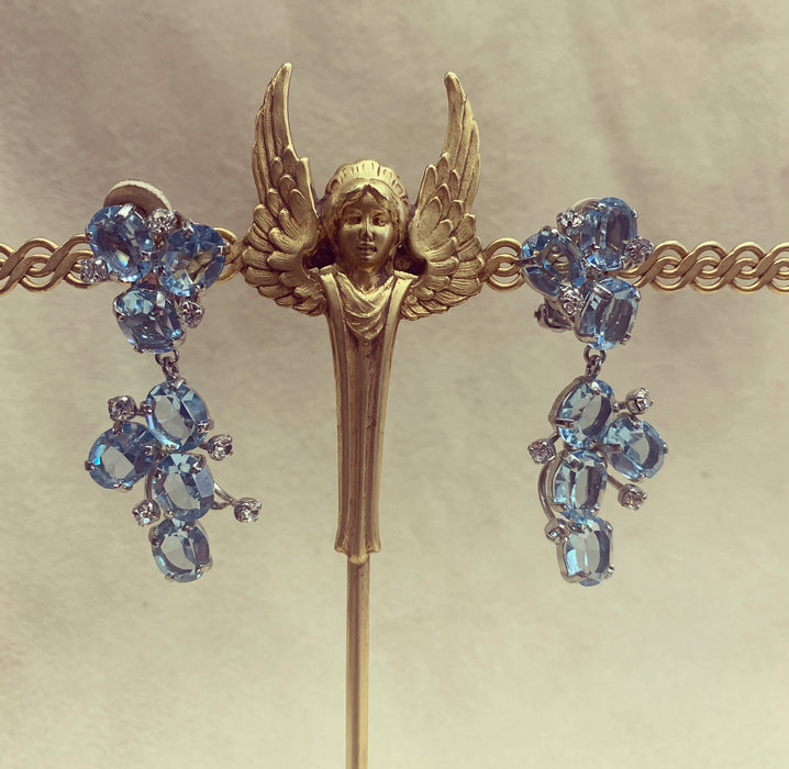 Christian Dior Vintage Blue drop earrings - The Hirst Collection