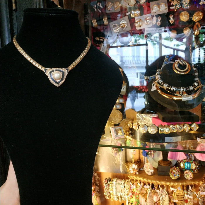 Dior vintage Black/Pearl Necklace