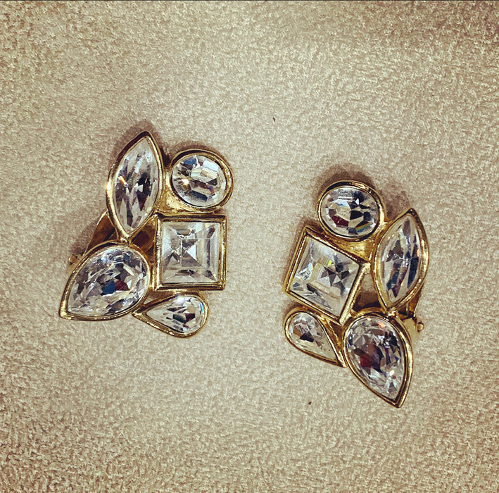 Yves Saint Laurent Crystal Earrings - The Hirst Collection