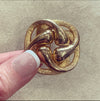 Swirly Fluid design Golden Vintage Brooch by Grosse Germany 1973 - The Hirst Collection