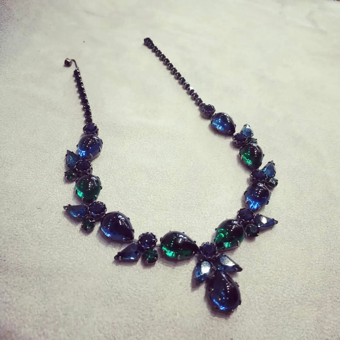 Vintage Regency Green Blue Necklace