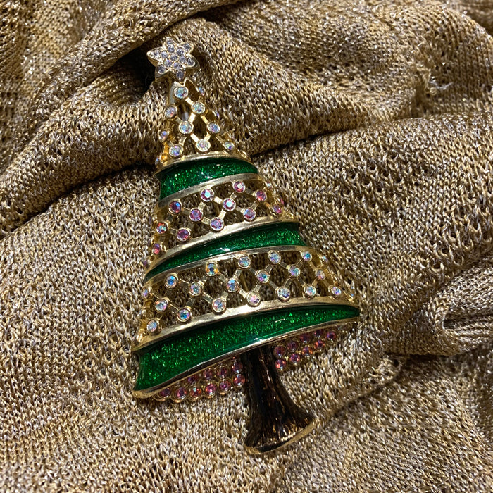 Christmas Tree Brooch by Cristobal London - The Hirst Collection