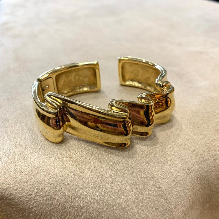 Givenchy Vintage Gold Ribbon Bracelet - The Hirst Collection