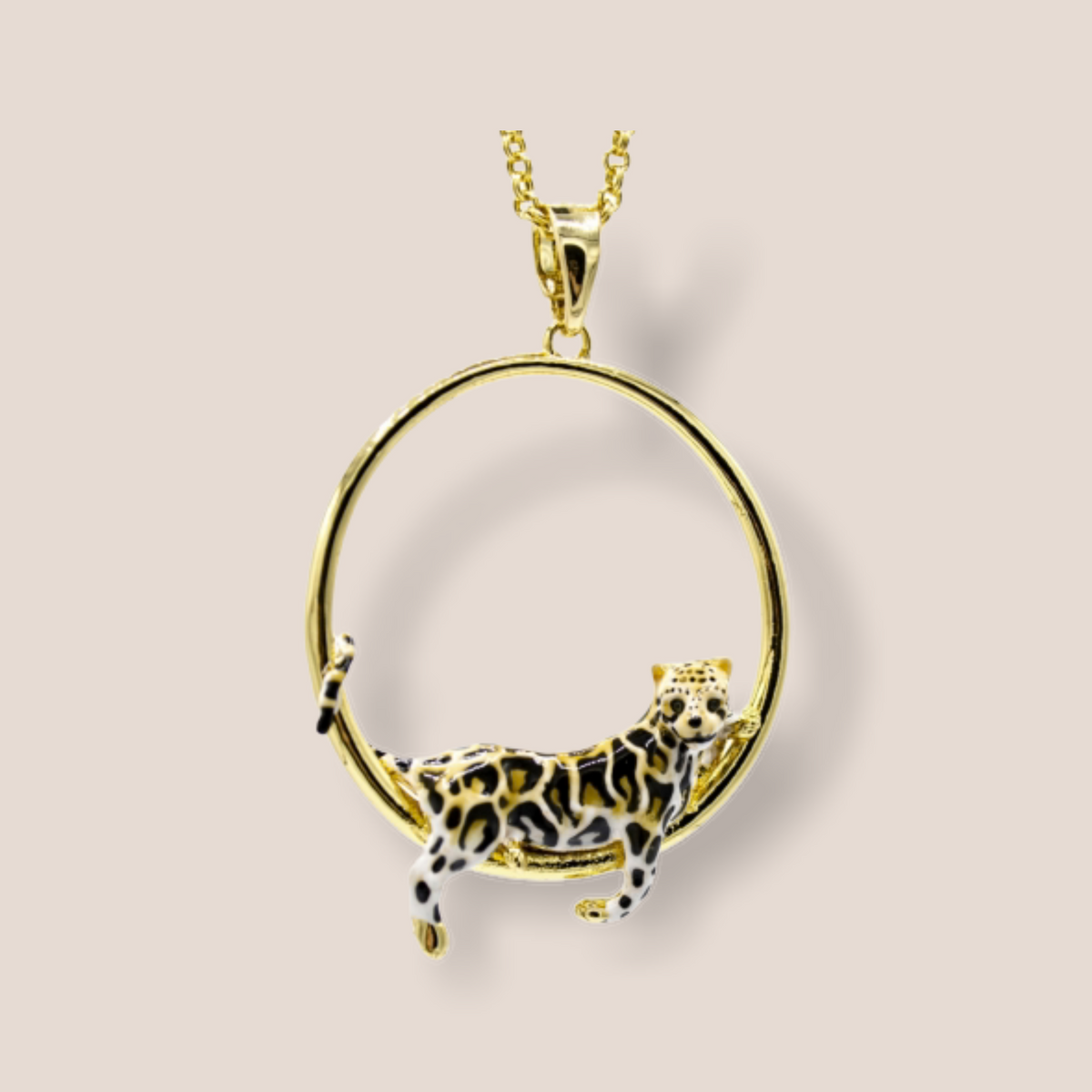 Clouded Leopard Pendant Necklace by Bill Skinner