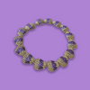 Balenciaga purple enamel gold statement necklace - The Hirst Collection