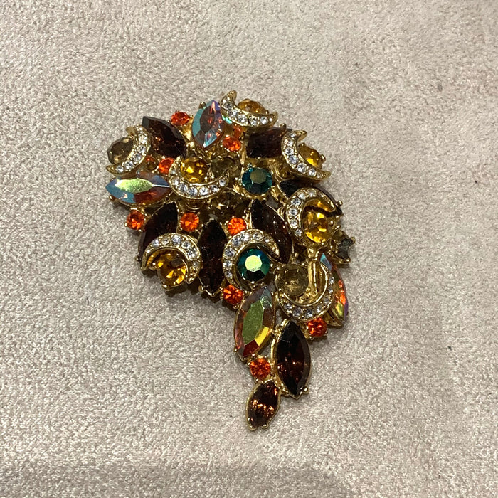 Vintage amber crystal Brooch by Sphinx of London - The Hirst Collection
