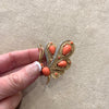 Trifari vintage coral butterfly brooch - The Hirst Collection