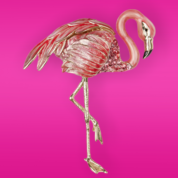 Flamingo Brooch by Bill Skinner