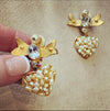 Lacroix Pearl Heart Bow Earrings - The Hirst Collection