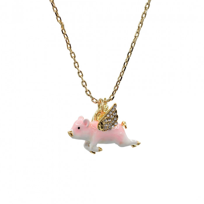 Bill Skinner Flying pig necklace