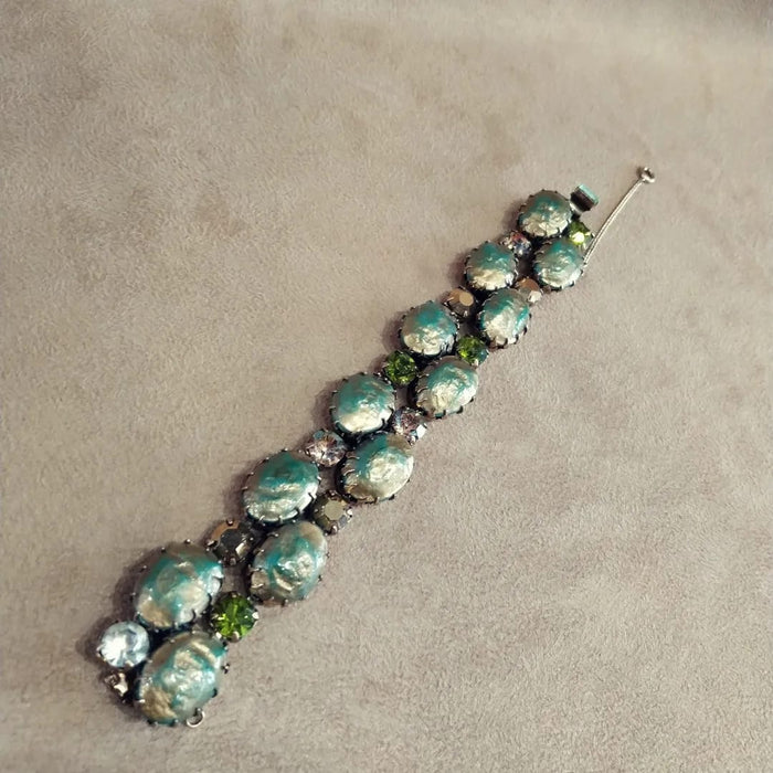 Regency Vintage bracelet in Green with double width