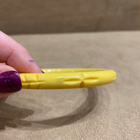 Splendette narrow yellow marigold bangle - The Hirst Collection