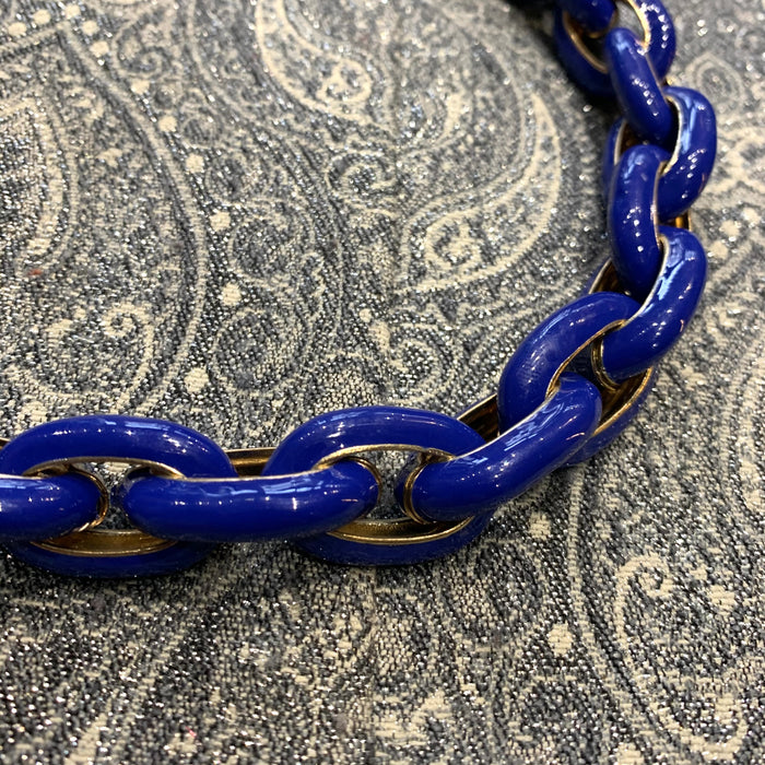 Lapis Blue Enamel Chain Necklace - The Hirst Collection