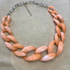 Peach Acrylic chain necklace - The Hirst Collection