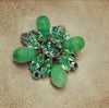 Regency Vintage Mint Green brooch - The Hirst Collection