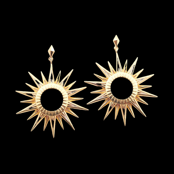 Starburst Statement earring by Bill Skinner in gold plate - The Hirst Collection