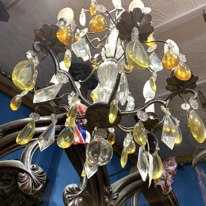 Antique Yellow Amber French Chandelier - The Hirst Collection