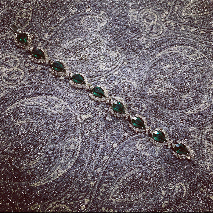 Attwood & Sawyer Vintage emerald green bracelet