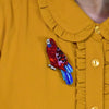 Erstwilder Everything’s Rosie Rosella bird brooch - The Hirst Collection