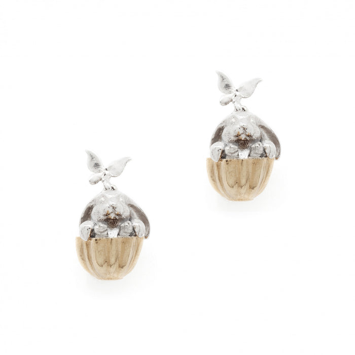 Teapot Bunny Earrings by Bill Skinner Tea party collection - The Hirst Collection
