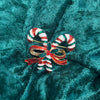 Candy Cane Christmas Brooch - The Hirst Collection