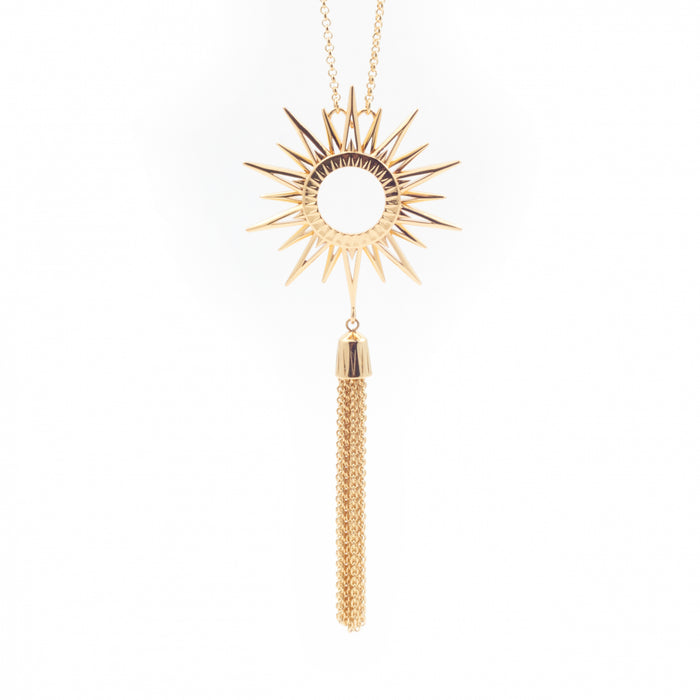 Bill Skinner Starburst Tassell Gold necklace
