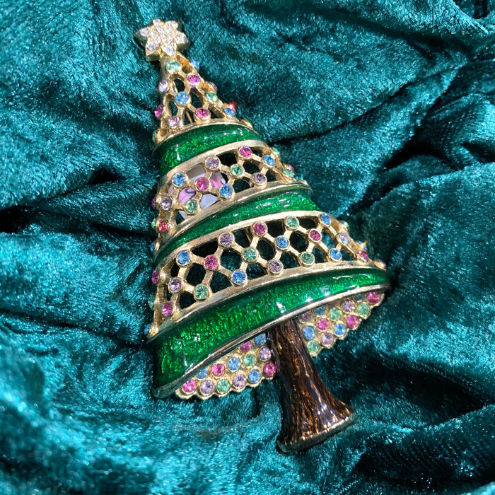 Christmas Tree Brooch by Cristobal London - The Hirst Collection