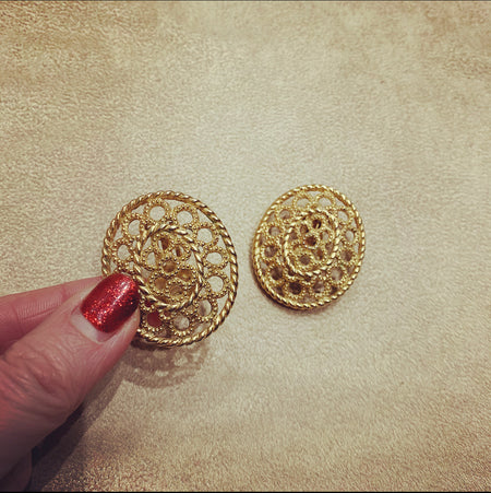 Dior Gold Vintage Earrings 004 - The Hirst Collection