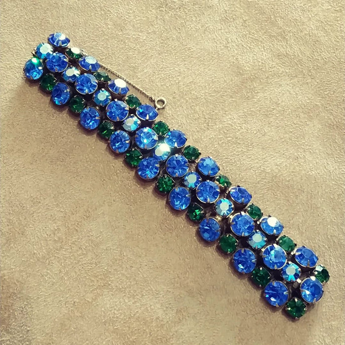 Regency Bracelet in Blue and Green Glass