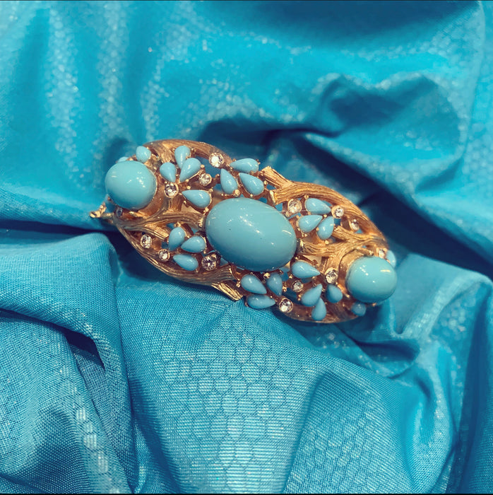Trifari Turquoise Jewels of India bangle