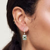 Art Deco emerald crystal gold drop earrings by Bill Skinner - The Hirst Collection