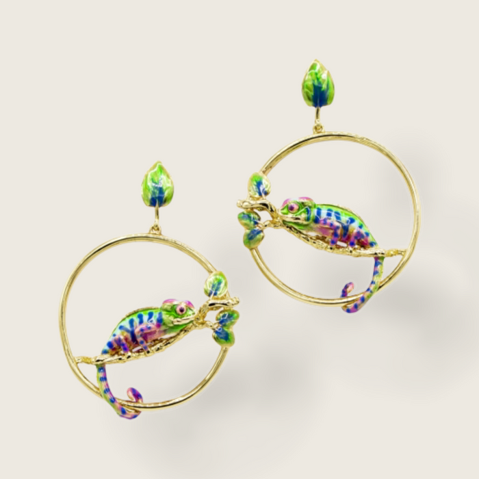 Chameleon Hoop Earrings by Bill Skinner - The Hirst Collection