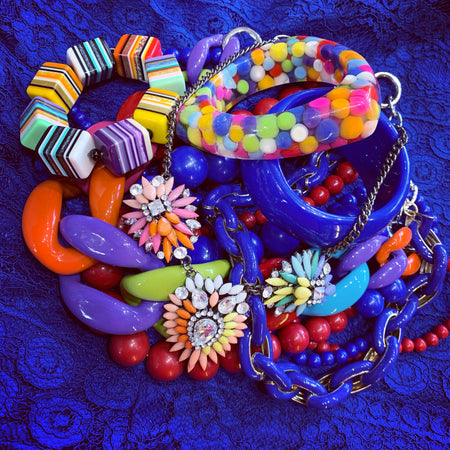 Acrylic Multi Coloured  Bangle Bracelet - The Hirst Collection