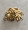 Trifari Vintage Pearl Leafy Spray Brooch - The Hirst Collection