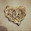 Vintage Lacroix gold heart brooch - The Hirst Collection