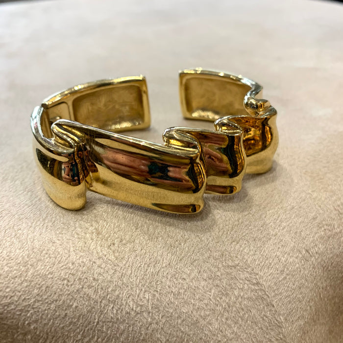 Givenchy Vintage Gold Ribbon Bracelet - The Hirst Collection